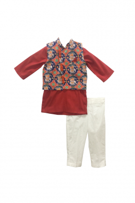 Patola print bandi and kurta set