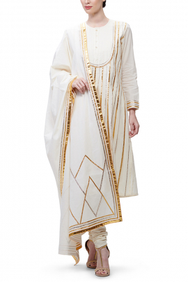 Off white gota dupatta