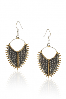 Silver gold plated drop earrings