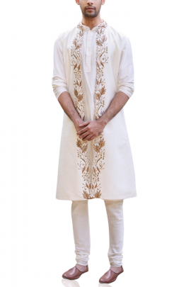 Ivory long jacket set