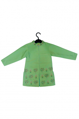 Green embroidered sherwani