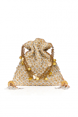 Gold embellished potli bag