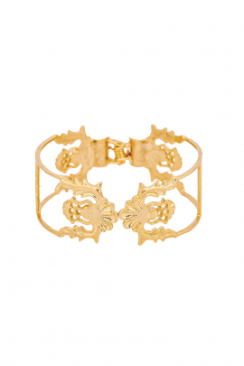 Gold plated vintage bracelet cuff